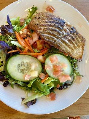 Salmon with side salad