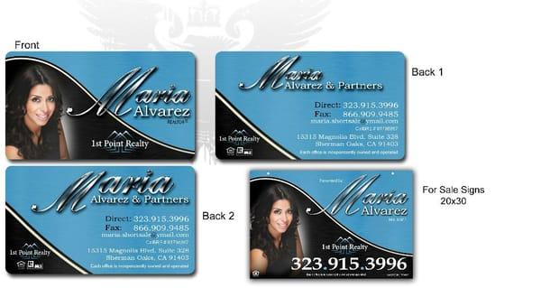 Realtor Business Cards and For Sales Signs Package