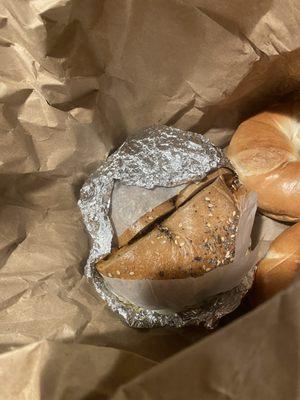 How they wrapped our bagel ?