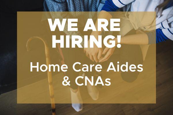 Elderly Home Healthcare is HIRING!!!!!