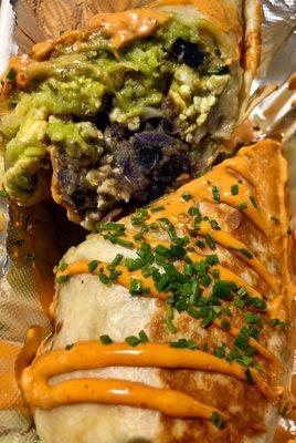 Purple Potato burrito (breakfast menu)