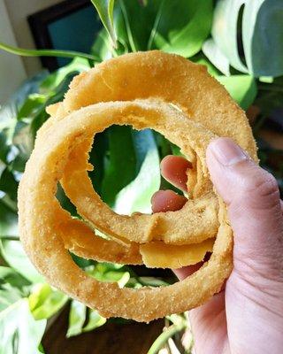 Onion rings...how do they make them NOT greasy