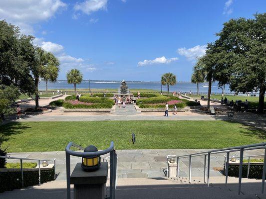 an incredible view from its steps