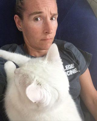 GM Debbie and her cat