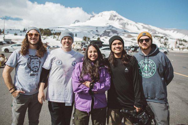 The Outlive Creative crew on location on Mt. Hood.