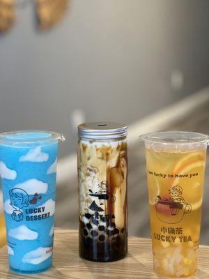 E3. Four Season Super Mojito Tea B6. Brown Sugar Milk Tea C2. Blue Citrus Slushy