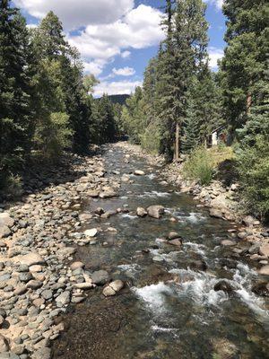 River, 1/2 mile from campground.