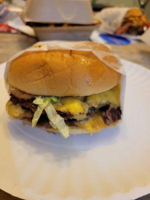 Double smash burger