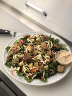 Roasted veggie chop chop salad