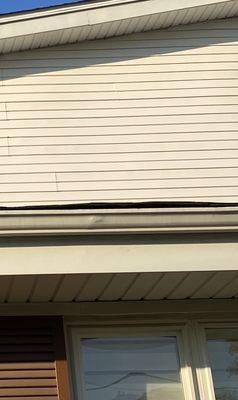 Gutters have yet to be changed and the roof is wavy - ongoing issue trying to get them to come out here since October.