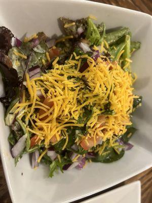 House salad with goat milk ranch