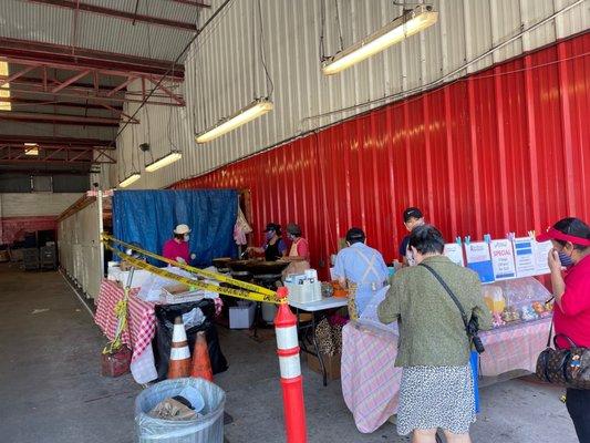 This is their set up at Marukai on dillingham.