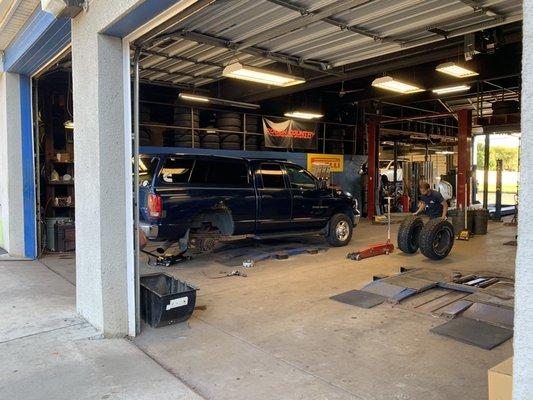 We offer tire services and more in our garage!