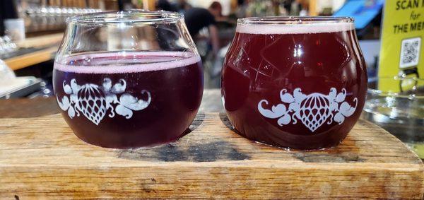 Blueberry sour, blackberry  sour