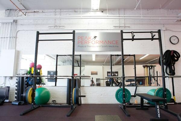 Inside of Peak Performance Physical Therapy.