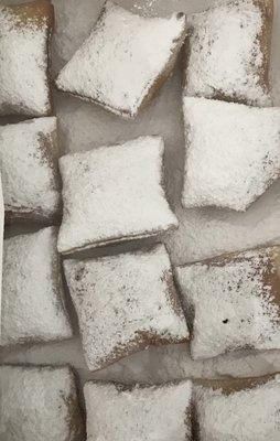 A dozen delicious beignets.