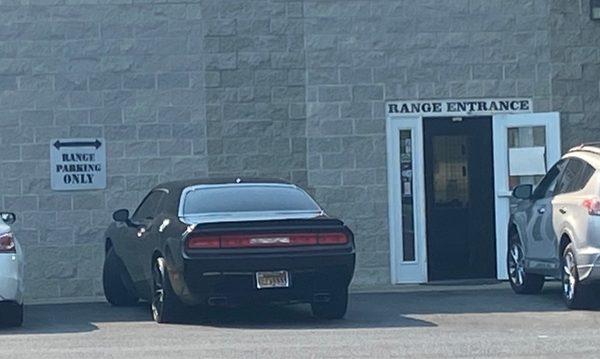 Main entrance on the back side of the building. Next to the U-haul office