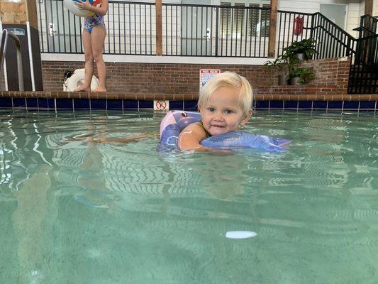 The indoor pool... it is supposed to be heated but it's still pretty chilly