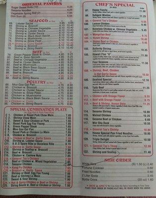 Page 2 of menu