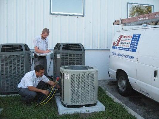 Servicing A/C units