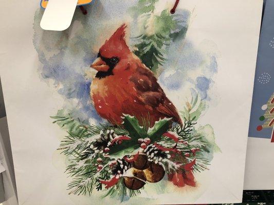 Cardinal large gift bag