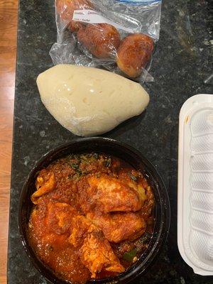 Egusi Soup , fufu, and Puff-Puff