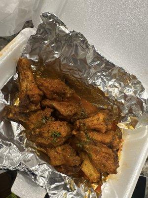 Hot honey lemon pepper wings