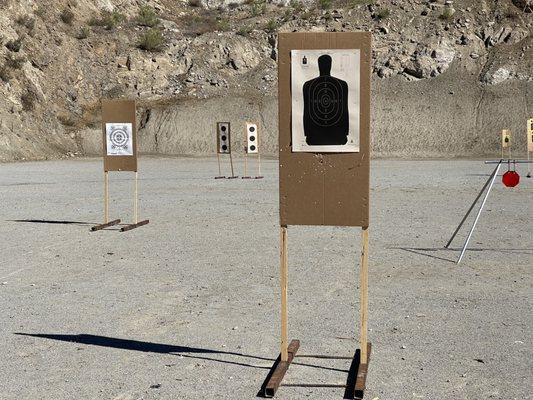 They provide you target stands and paper targets for your shooting experience.