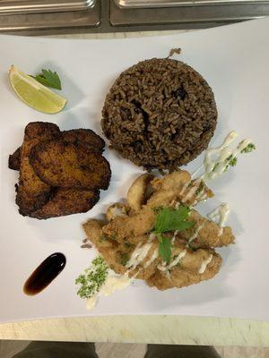 Eperlan de pescado con maduros y arroz Moro