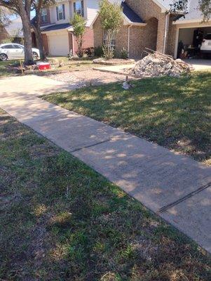 Concrete driveway demo