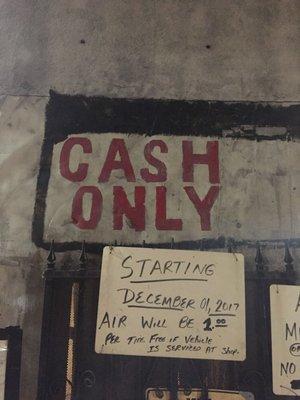 Cash only