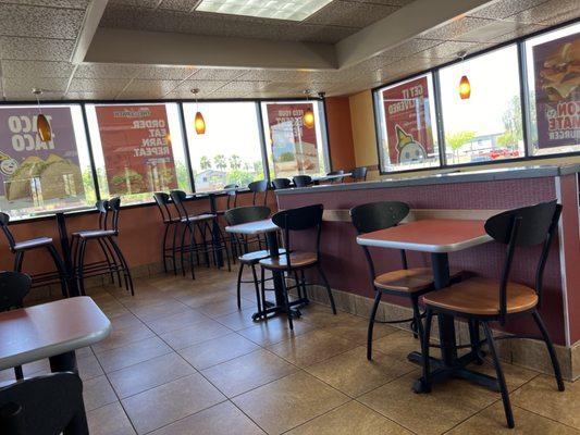 Clean dining area