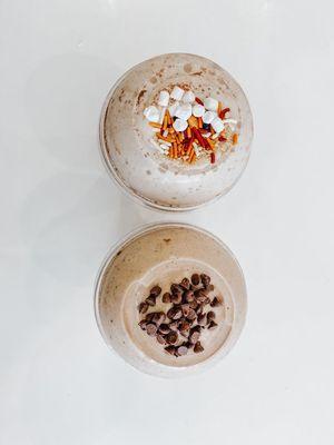 Pumpkin s'mores & brownie batter shakes!