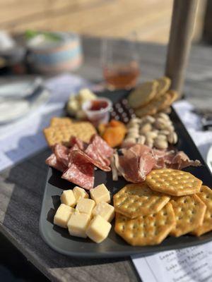 Meat and cheese plate out in the patio!