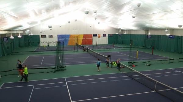 Riverwinds Tennis Center courts 1-3 from the 700 Level Cafe