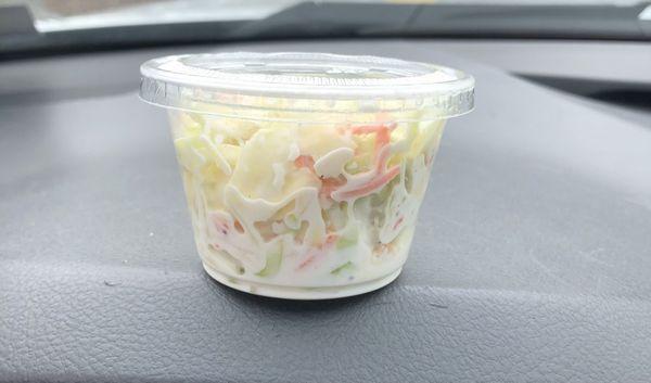 The coleslaw that is included. Order a side if you like slaw cause this is about a fork full.