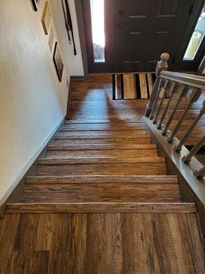 Luxury Vinyl Stair Installation