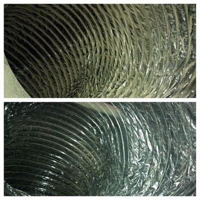 Top is the before, bottom is after cleaning.