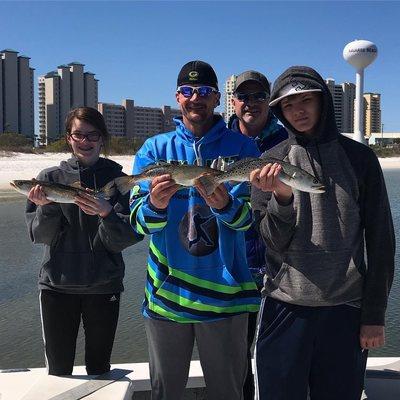 Fun fishing charter in Navarre Beach, Florida.