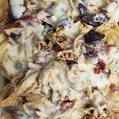 Green Chili Pork Nachos