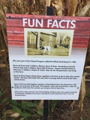 Fun facts posted everywhere