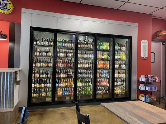 Cooler wall of Soda's. WOW!