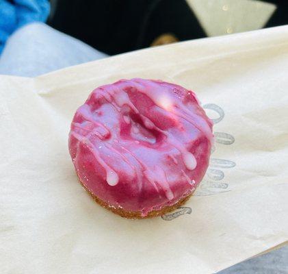 Blueberry, Lavender and Lemon glazed donut