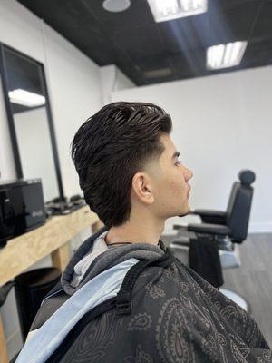 Mullet hair cut with taper hair cut by Francisco