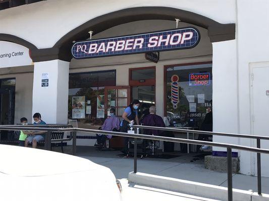 Yes!! They are doing haircuts outside!!