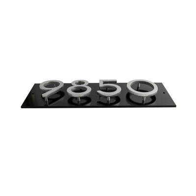 Precision cut floating address plaques.   Solid aluminum and ship in 1-2 days