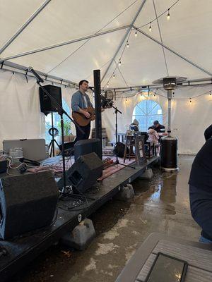 Musician playing at their 2 year anniversary party!