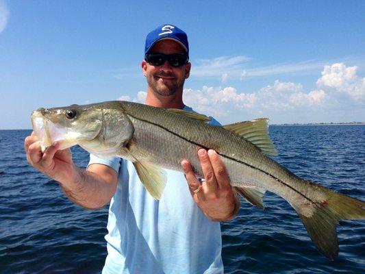 Captain Mike with a Snook