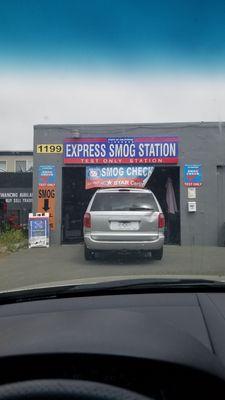 Getting the smog check!