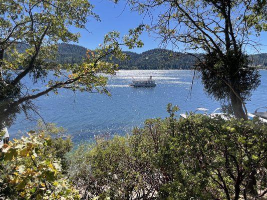 The Queen paddle boat on Lake Arrowhead